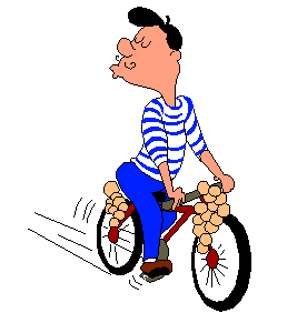 Franzose auf Fahrrad